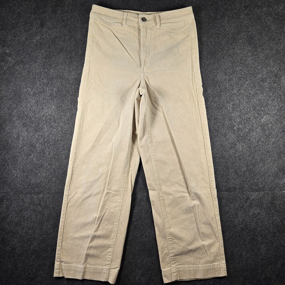 Everlane The Sailor Pant in Corduroy Ivory Wide Leg Ankle Pants Cords size 6